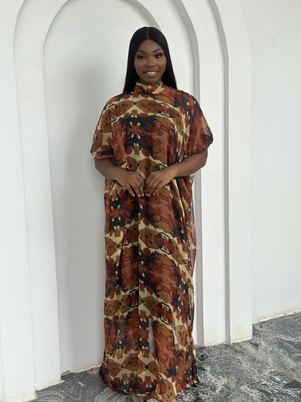 Eniyii Silk Kaftan - Brown