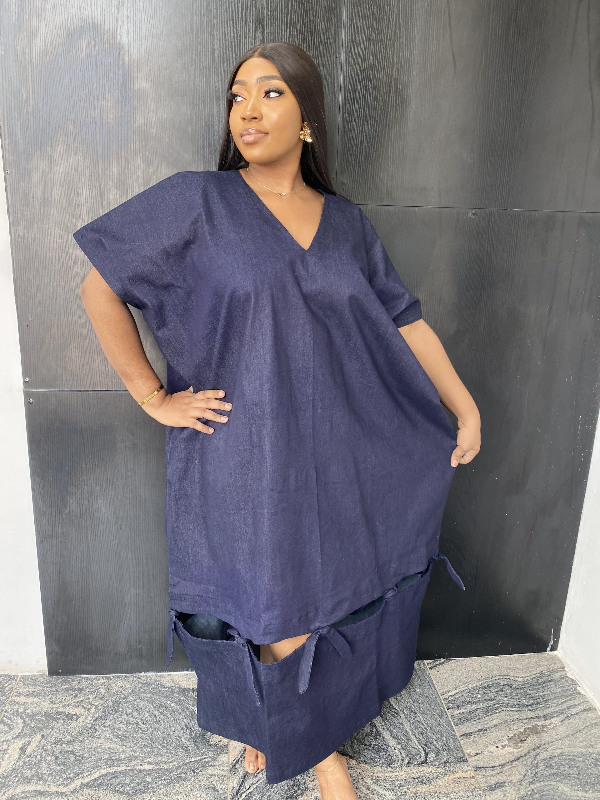 Emem Denim Kaftan - Blue