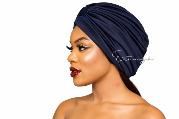 Peju Turban- Navy Blue
