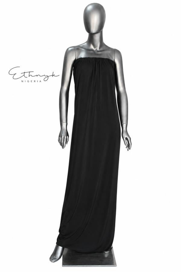Strapless Long Camisole (Inner)- Black