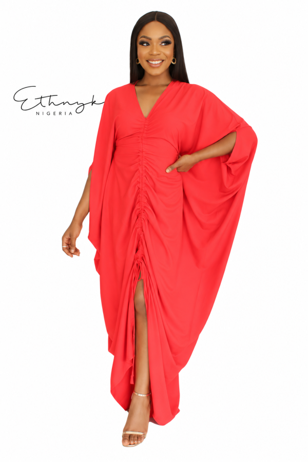 Dayo Crepe Kaftan- Red