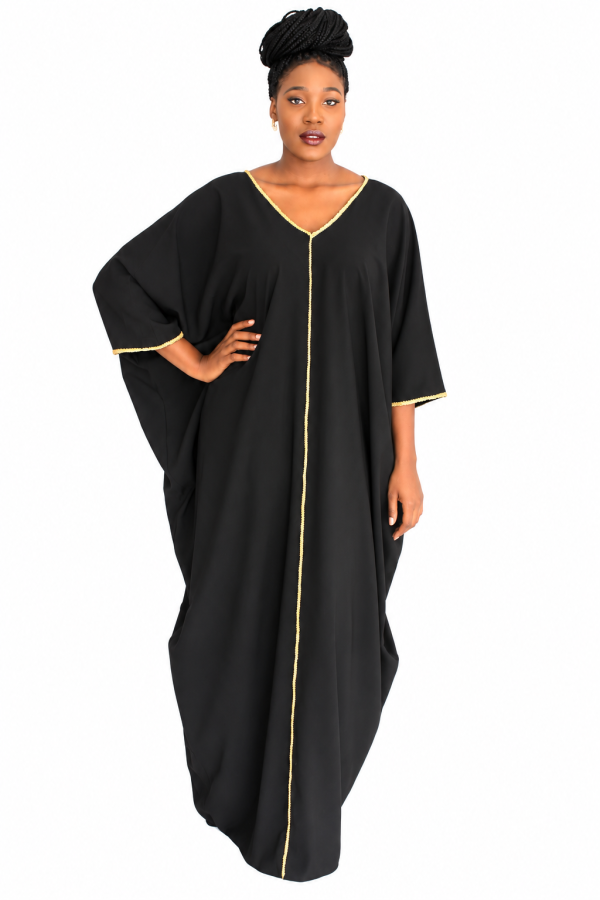 Bimpe Hand Beaded Kaftan- Black