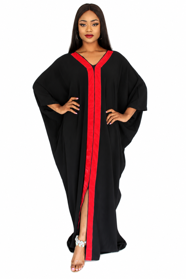 Ayo Kaftan - Black/Red