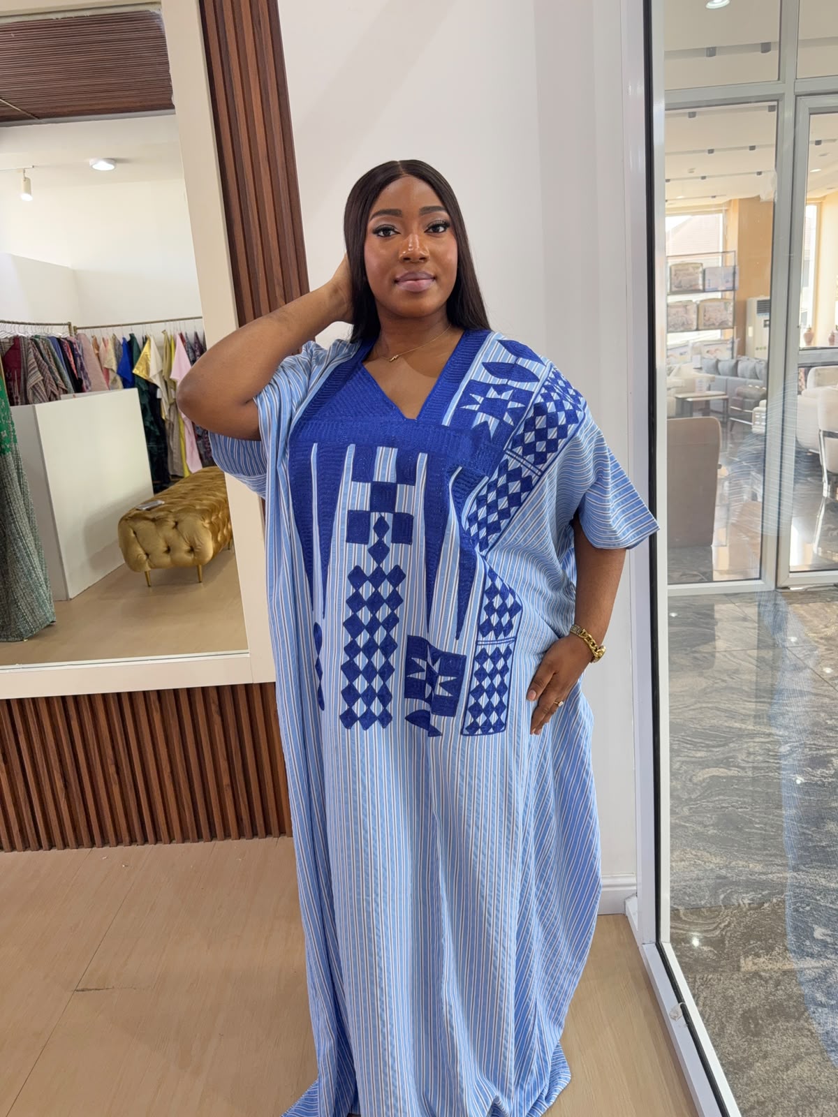 Agbada Kaftan -Blue